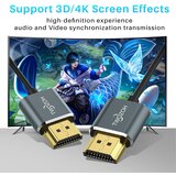 TWOZOH ultra tanek hdmi kabel 0,3 m – 4K 60 hz, 18 gbps, 2 kosa odprta embalaža | Shoptok.si