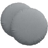  Jastučići za sjedenje 2 pcs Svijetlo siva Ø80 x 29 cm tkanina | Eponuda.com