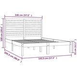  Okvir za krevet od masivnog drva bijeli 140 x 200 cm | shoptok.hr