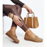 Gemre Dark beige moccasins with a buckle Anisah | Shoptok.si