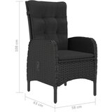  3-dijelni vrtni blagovaonski set crni | shoptok.hr