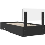  Konstrukcija postelje Črna 100 x 200 cm Konstruiran les, (5000102828) | Shoptok.si