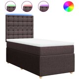  Krevet s oprugama i madracem tamnosmeđi 80x200 cm od tkanine | shoptok.hr
