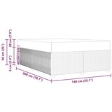  Okvir kreveta s madracem Ostalo Ružičasta 140 x 200 cm Baršun | shoptok.hr
