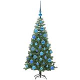  Božićno drvce s 150 LED svjetlima s stalakom Zelena 120 cm PVC | shoptok.hr