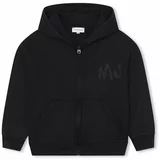 Marc Jacobs Otroški bombažen pulover črna barva, s kapuco