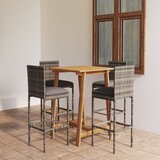  5-dijelni vrtni barski set s jastucima sivi | shoptok.hr