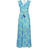 Guess Dolge obleke GILDA LONG DRESS Modra Cene