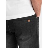 Ombre Men's denim shorts with rolled up leg - black | shoptok.hr