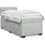 vidaXL Box spring krevet s madracem svjetlosivi 90x190 cm baršunasti Cijene