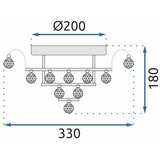 Toolight Kristalna svjetiljka stropna lampa App783-3c | shoptok.hr