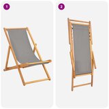  plažna ležalnika Svetlo siva Trden tikov les, (5000288913) | Shoptok.si