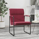  Ležaljka crvena boja vina 55 x 64 x 80 cm od tkanine | shoptok.hr
