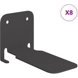  Lebdeća polica s policom Zidne 8 pcs Crna 6 x 10,8 x 6,6 cm | Eponuda.com