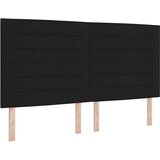 Box spring krevet s madracem Crna 180 x 200 cm tkanina - Crna 180 x 200 cm Dizajn linija | shoptok.hr