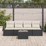  Set sofe s jastukom s jastukom 5 pcs Crna i Krema poliratan | shoptok.hr