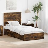  Krevet s od storage s ladicama Dimljeni hrast 100 x 200 cm | shoptok.hr