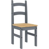 Blagovaonske stolice 2 kom sive 40x46x99 cm od masivne borovine | shoptok.hr