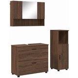 vidaXL Komplet pohištva za kopalnico s predalom 3 pcs Rjavi hrast, (5000064596) Cene