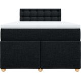 vidaXL Krevet box spring s madracem crni 120 x 190 cm od tkanine | shoptok.hr