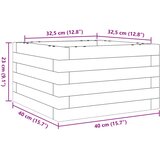  Vrtna sadilica voštano smeđe boje 40 x 40 x 23 cm od borovine | shoptok.hr