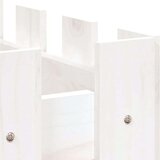 vidaXL Vrtna visoka greda z ograjico bela 150x30x30 cm trdna borovina | Shoptok.si