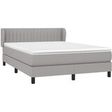  Krevet box spring s madracem svjetlosivi 140x200 cm od tkanine | shoptok.hr