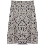 Trendyol Curve Beige Knitted Plus Size Skirt