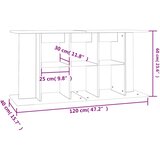  Stalak za akvarij bijeli 120 x 40 x 60 cm od konstruiranog drva | shoptok.hr