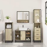  3-dijelni set kupaonskog namještaja boja hrasta sonome drveni | shoptok.hr
