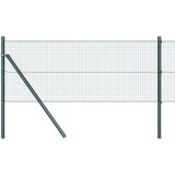 vidaXL varjena žična ograja s 13 stebrički Zelena 0.4x50 m jeklo | Shoptok.si
