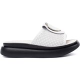 GOODIN White and black comfortable platform flip-flops Cene