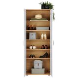 XORA omara za čevlje bela, hrast artisan | Shoptok.si
