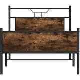  Posteljni okvir brez vzmetnice hrast 100x200 cm inženirski les, (21829246) | Shoptok.si