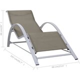  Ležaljka za sunčanje od tekstilena i aluminija smeđesiva | Eponuda.com