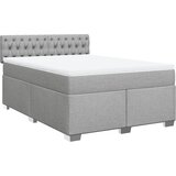 Maison Chic Box spring postelja - Vzmetna postelja z vzmetnico svetlo siva 140x200 cm blago SL17808, (21894644) | Shoptok.si
