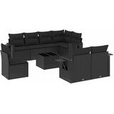  9-dijelni set vrtnih sofa s jastucima crni od poliratana | shoptok.hr