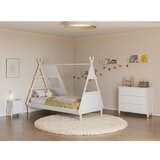 Marckeric Krem dječji krevet od masivnog bora u obliku kućice s podnicom 90x200 cm Enola – | shoptok.hr