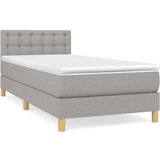  Kreveta s oprugama i madrac svjetlosivi 90x200cm tkanina | shoptok.hr