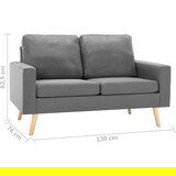  2-dijelni set sofa od tkanine svjetlosivi | shoptok.hr