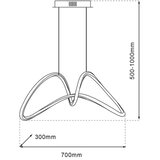  LED luster na sajli TESORO LED/48W/230V sjajni hrom | Eponuda.com