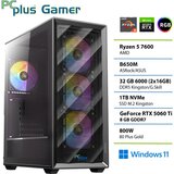 PCPLUS Namizni računalnik PCPLUS Gamer Ryzen 5 7600, 32 GB RAM, 1 TB SSD, RTX 5060 Ti 8GB, W11H|Gaming, (5000089112) | Shoptok.si