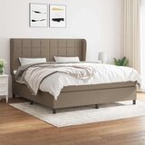  Krevet s oprugama i madracem smeđesivi 160x200 cm tkanina | shoptok.hr