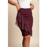 Fenzy Uska Suknja S Volanima, Bordo | shoptok.hr