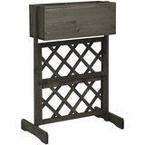 Maison Chic Vrtno cvetlično korito - Lonček za rože z mrežo sivo 45x30x74 cm trden les jelke, (22057440) | Shoptok.si