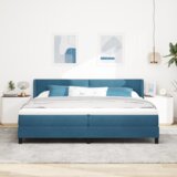  Box Spring postelja z vzmetnico temno modra 200x200 cm žamet, (22050063) | Shoptok.si