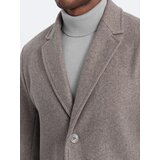 Ombre Men's lightweight single-breasted coat - light brown | shoptok.hr