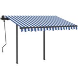  Avtomatsko zložljiva tenda s stebrički 3,5x2,5 m modra in bela, (20728837) | Shoptok.si