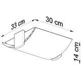 Nice Lamps bela stropna svetilka s steklenim senčnikom 33x30 cm eva – | Shoptok.si