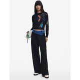 Desigual Pulover modra / jastog / črna / bela | Shoptok.si
